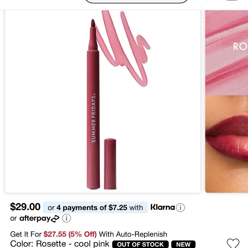 Summer Fridays - flushed Lip stain - Rosette